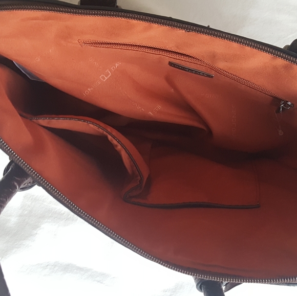 David Jones Brown Textured Leather Purse - Picture 5 of 6